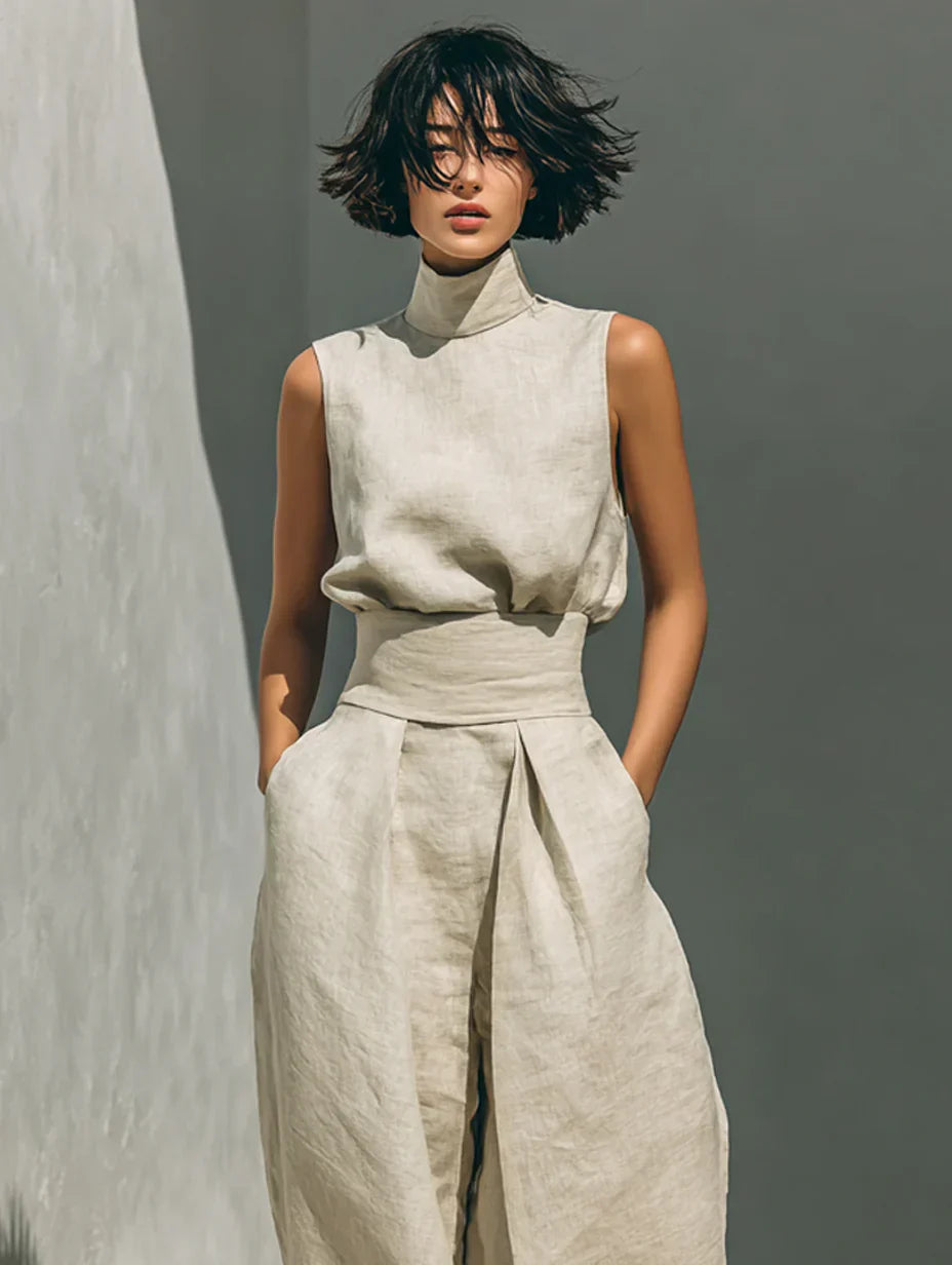 -Beatrix™ | Sleeveless Minimalist Set-