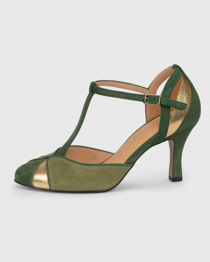 Noelle™ | Two Tone Ankle Strap Heels