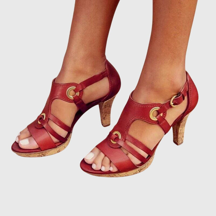 Valeria™ | Multi Strap Block Heel Sandals