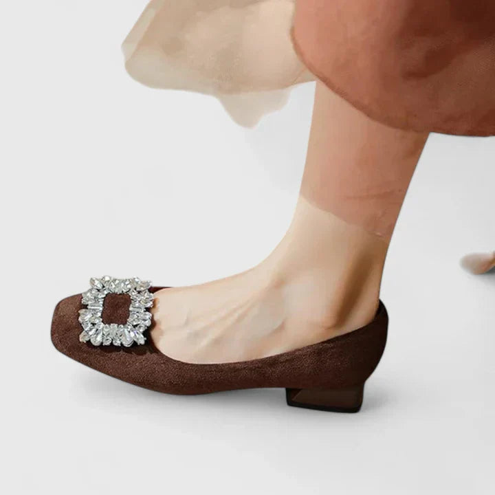 Elisette™ | Decorative Buckle Low Heel Pumps