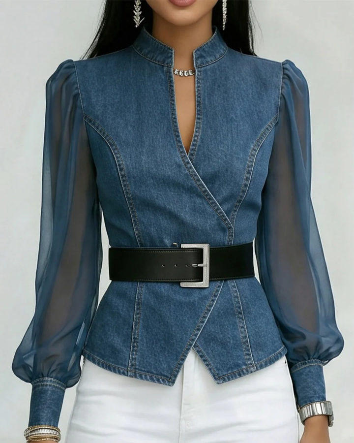 Alessia™ | Structured Chiffon Sleeve Top