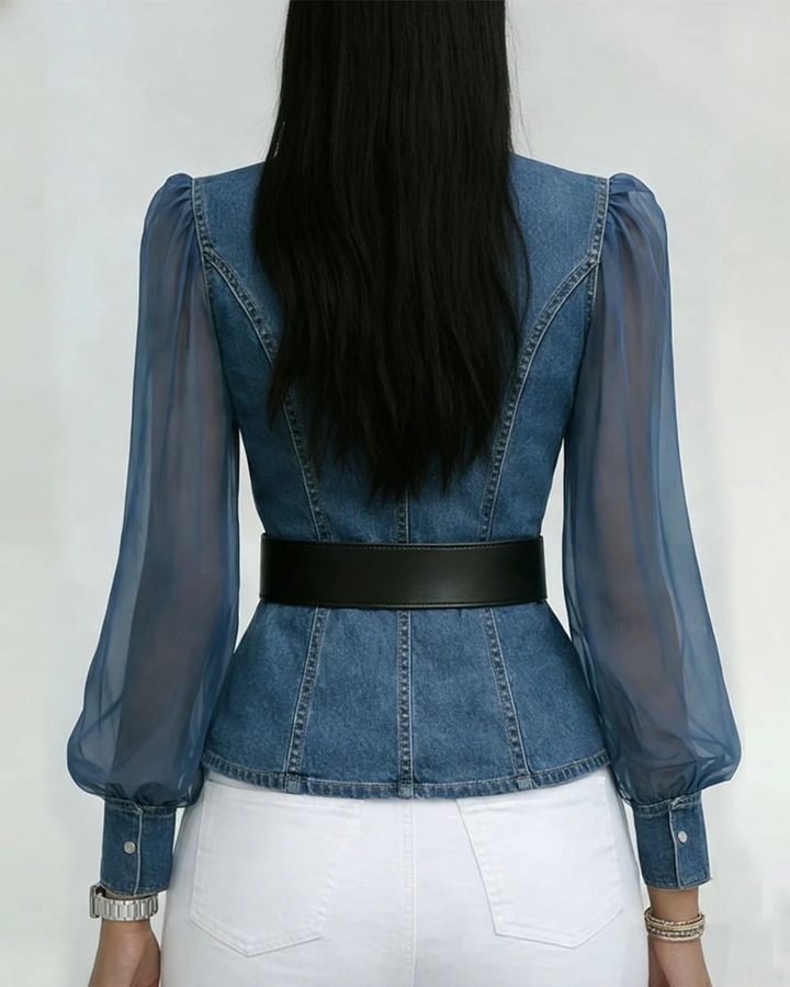 Alessia™ | Structured Chiffon Sleeve Top