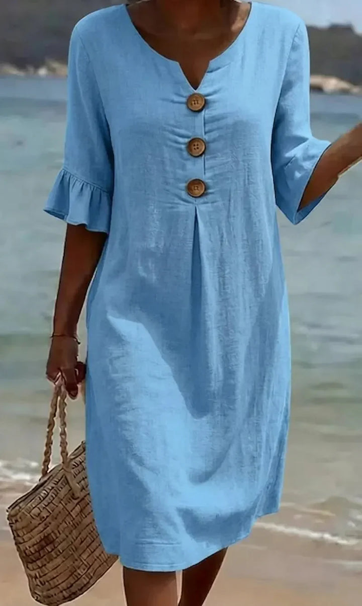 -Radmila™ | Textured Long Sleeve Dress-