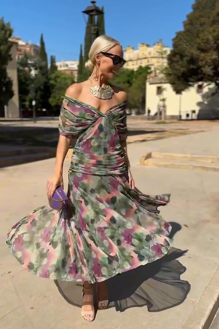 Kaye™ | Coral Glow Evening Dress