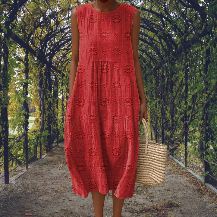 -Ginevra™ | Sleeveless Pocket Maxi Dress -