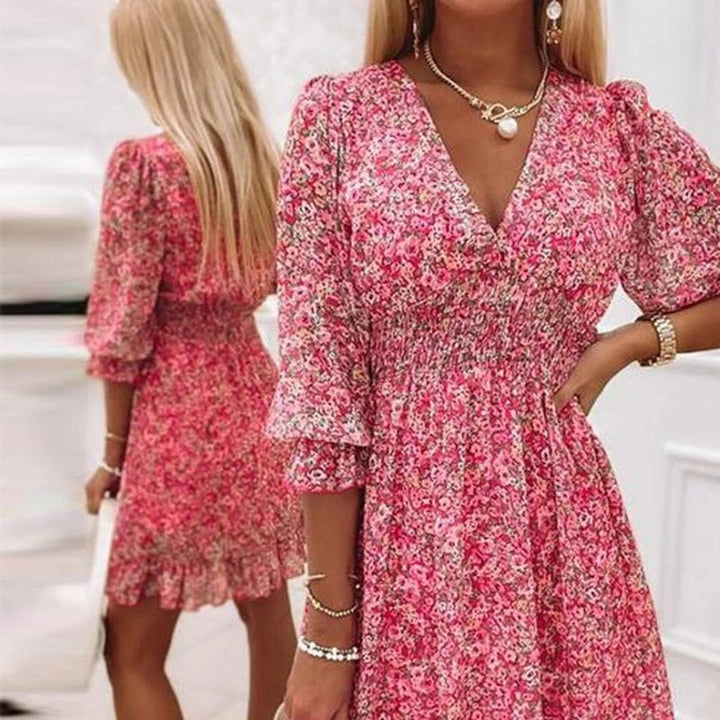 -Thessaly™ | Elegant Floral Maxi Dress-