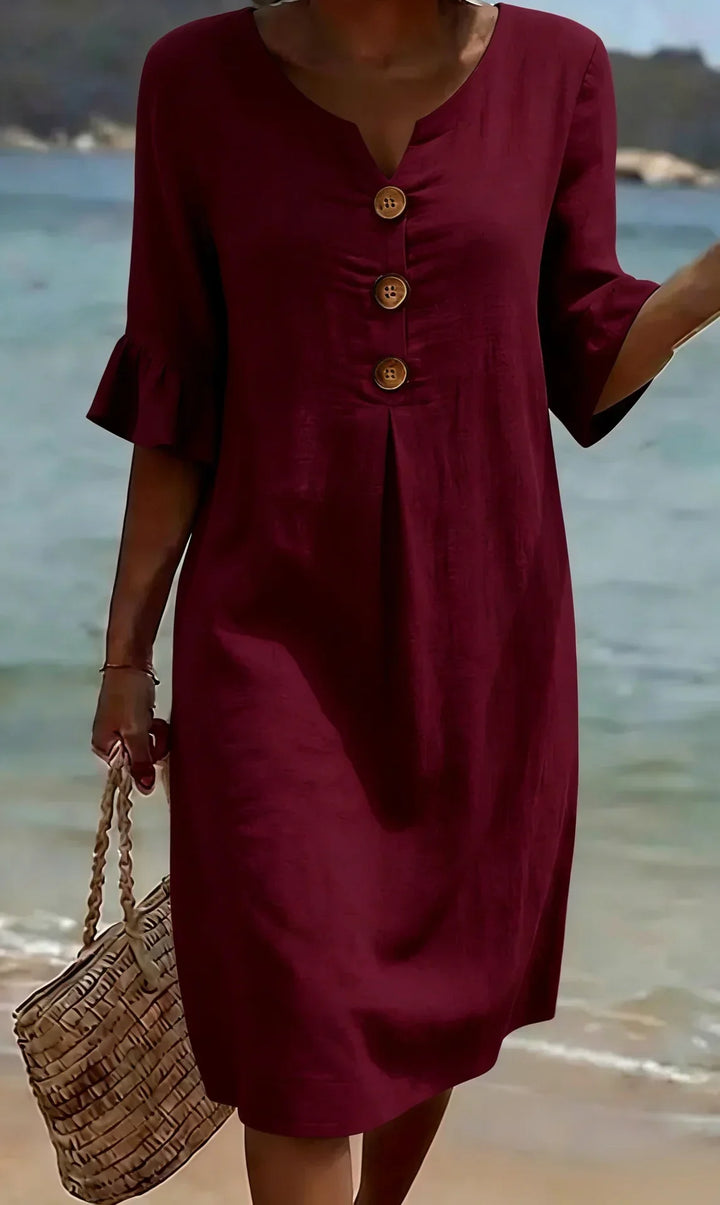 -Radmila™ | Textured Long Sleeve Dress-