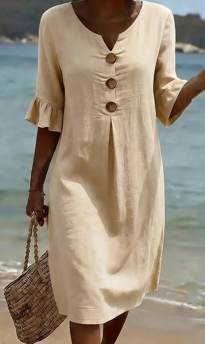 -Radmila™ | Textured Long Sleeve Dress-