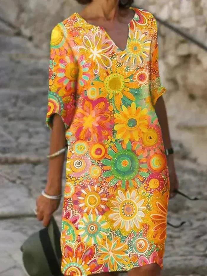 -Anouk™ | Vibrant Floral Maxi Dress-