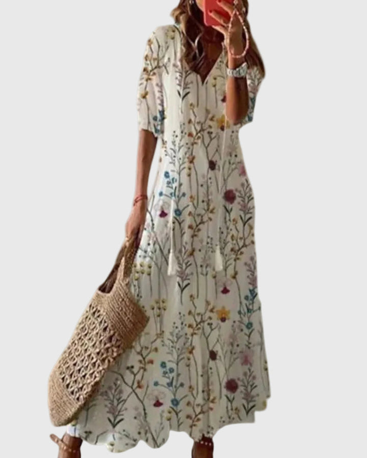 Lila™ | Boho Vintage Maxi Dress