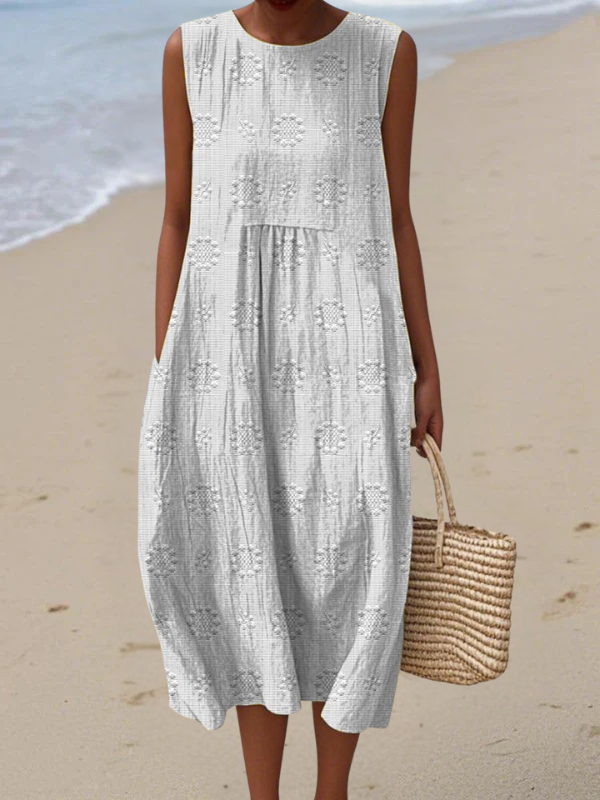 Clara™ | Effortless Embroidered Midi Dress