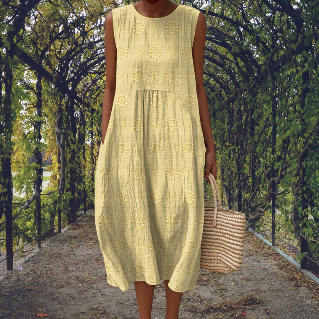 -Ginevra™ | Sleeveless Pocket Maxi Dress -