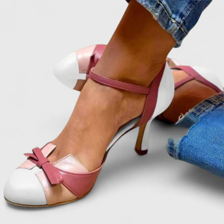 Isadora™ | Two Tone Bow Detail Heels
