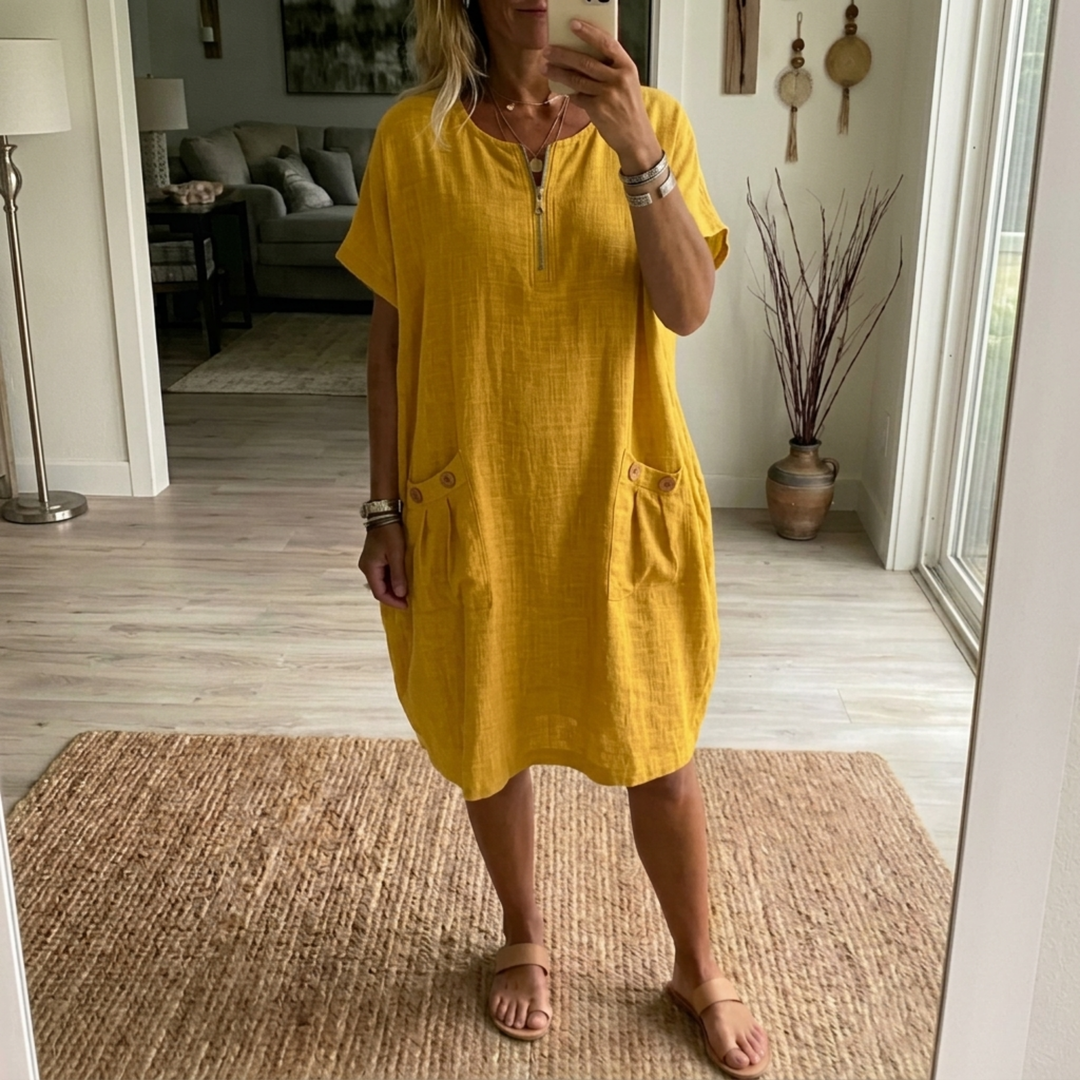 Pascale™ | Zip-Front Maxi Dress.