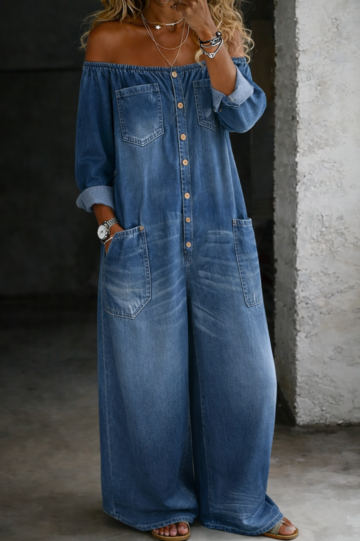 Minnie™ | Off-Shoulder Long Sleeve Jumpsuit