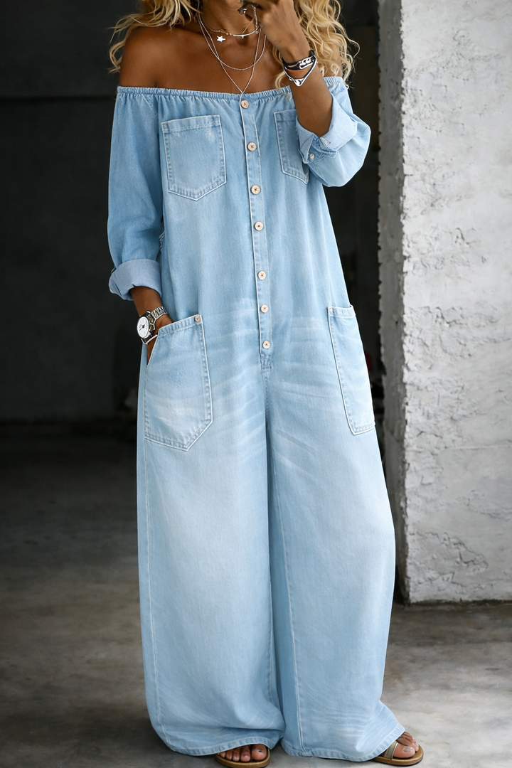 Minnie™ | Off-Shoulder Long Sleeve Jumpsuit