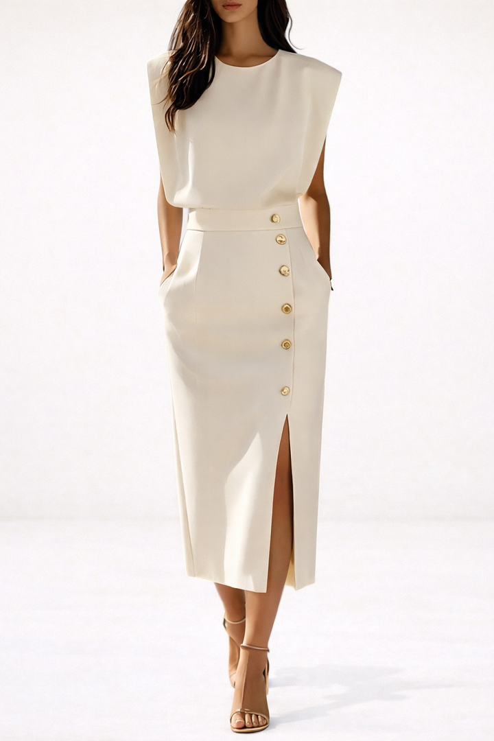 Faye™ | Button Midi Dress