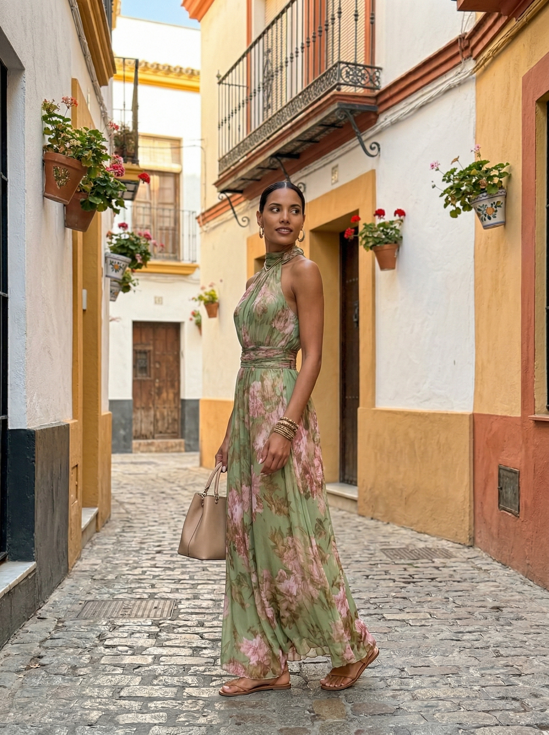 Vesper™ | Botanical Elegance Maxi Dress