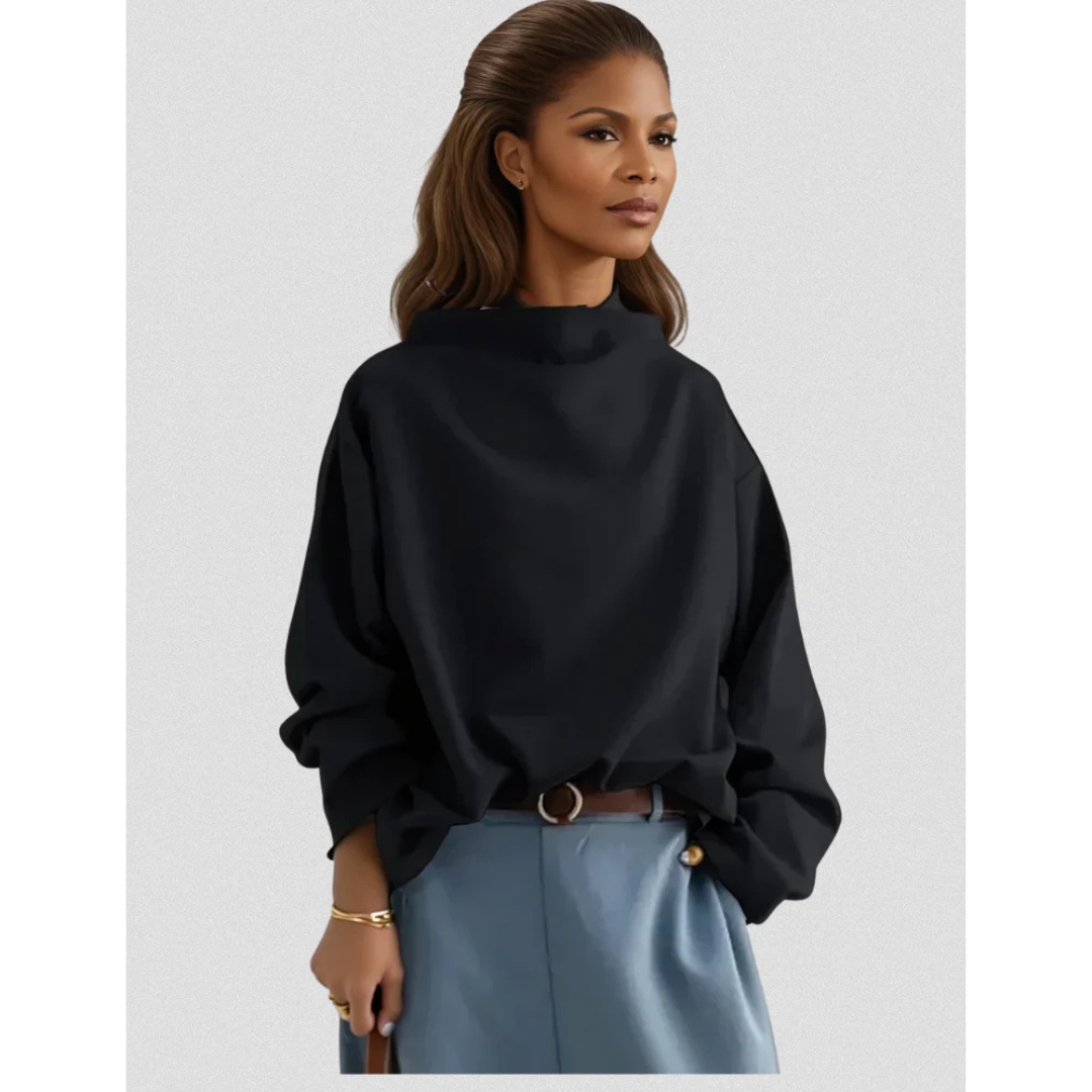 Vivienne™ | High-Neck Cozy Top
