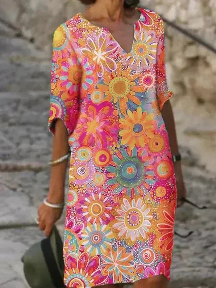 -Anouk™ | Vibrant Floral Maxi Dress-