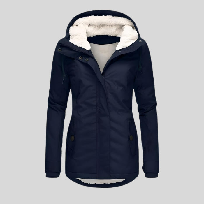 Amanda | Long Jacket with Hood and Lining