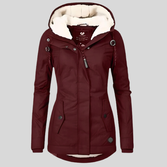 Amanda | Long Jacket with Hood and Lining