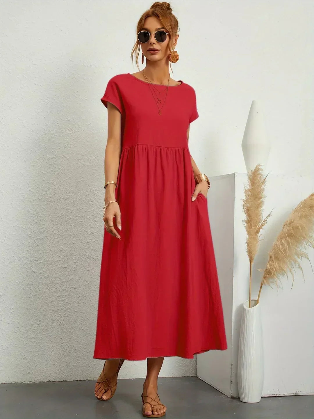 Ursina™ | Fluid Midi Dress.