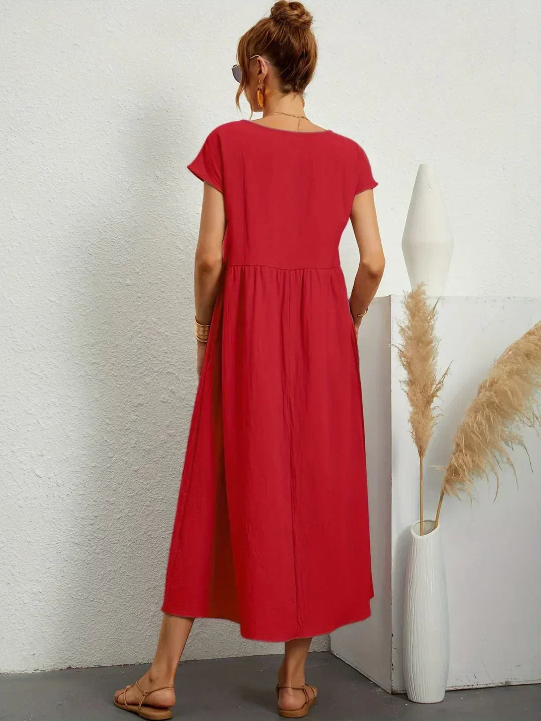 -Ursina™ | Fluid Midi Dress-
