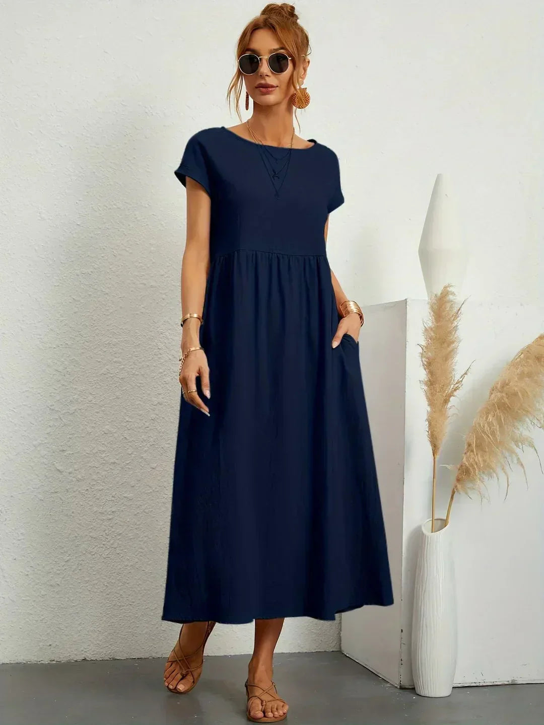 -Ursina™ | Fluid Midi Dress-