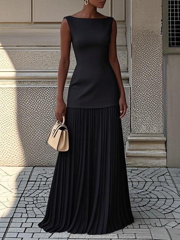 Jenna™ | Pleated Maxi Dress
