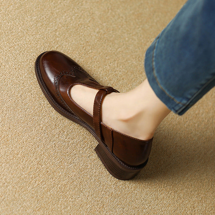 Margaux™ | T Strap Mary Jane Block Heel Shoes
