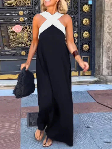 -Quirine™ | Wrap-Front Maxi Dress-