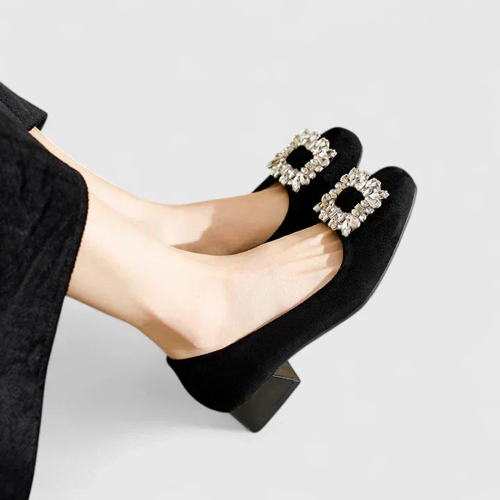 Elisette™ | Decorative Buckle Low Heel Pumps