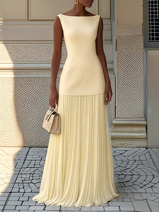 Jenna™ | Pleated Maxi Dress