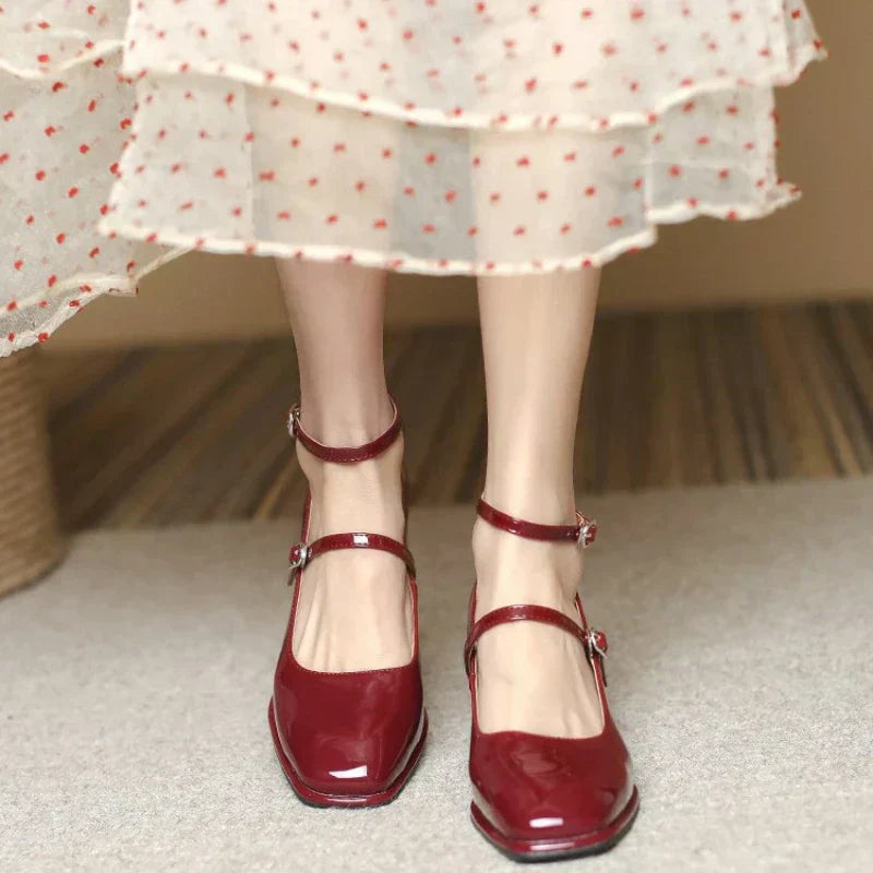 Amelia™ | Elegant Ankle Strap Pumps