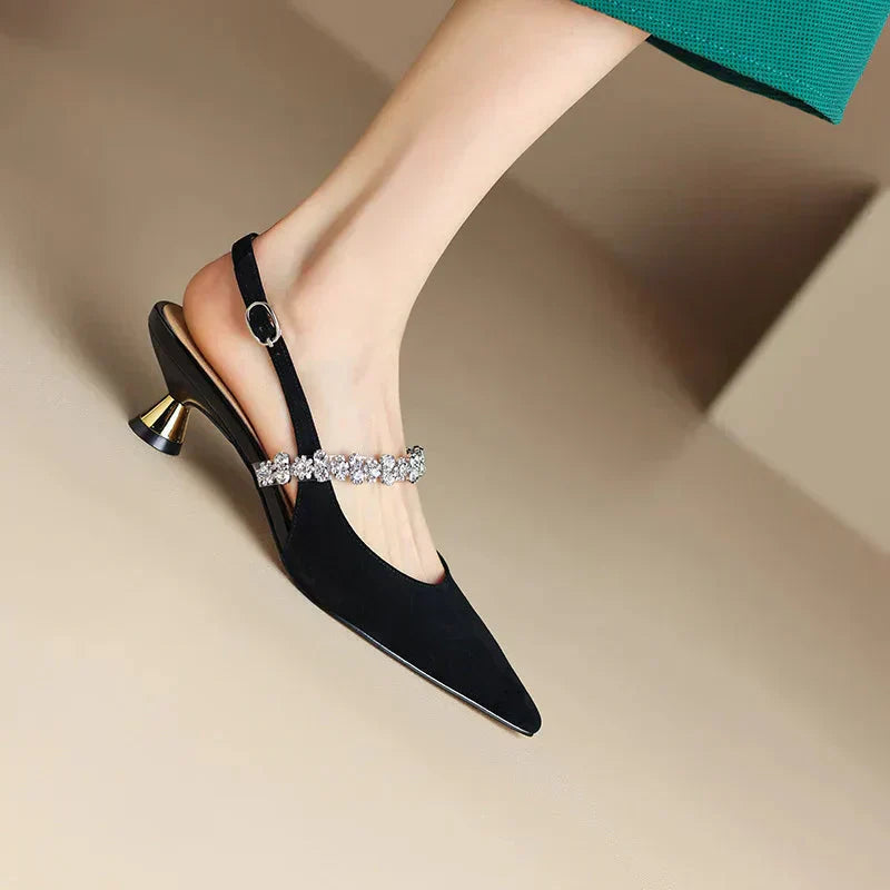 Maribel™ | Crystal Slingback Pumps