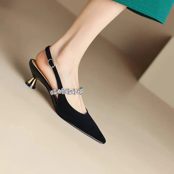 Maribel™ | Crystal Slingback Pumps
