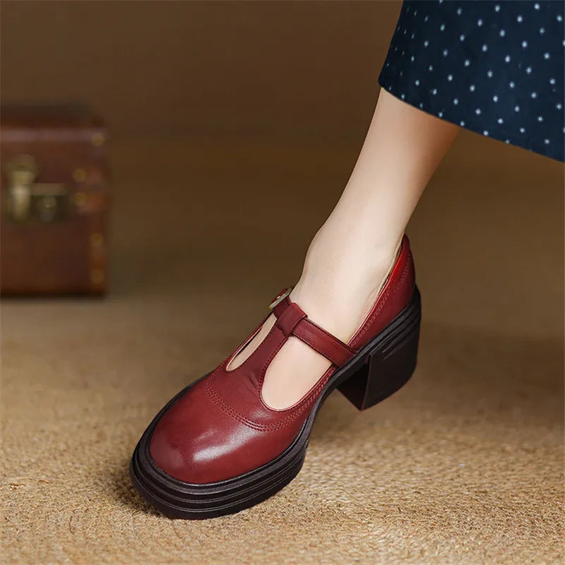 Brielle™ | Chunky Mary Jane Block Heel Pumps