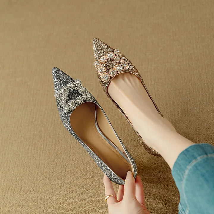 Celeste™ | Crystal Buckle Evening Pumps