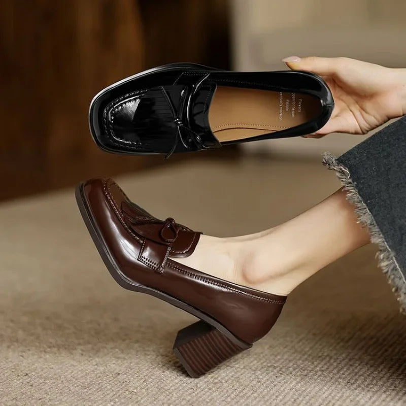 Eleanor™ | Tassel Loafer Heel Pumps