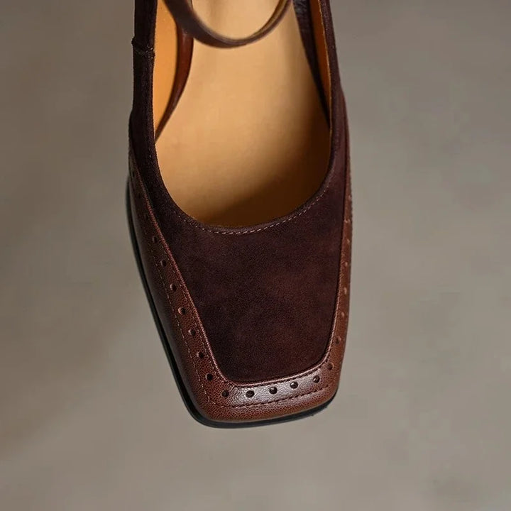 Rosanna™ | Vintage Ankle Strap Block Heel Pumps