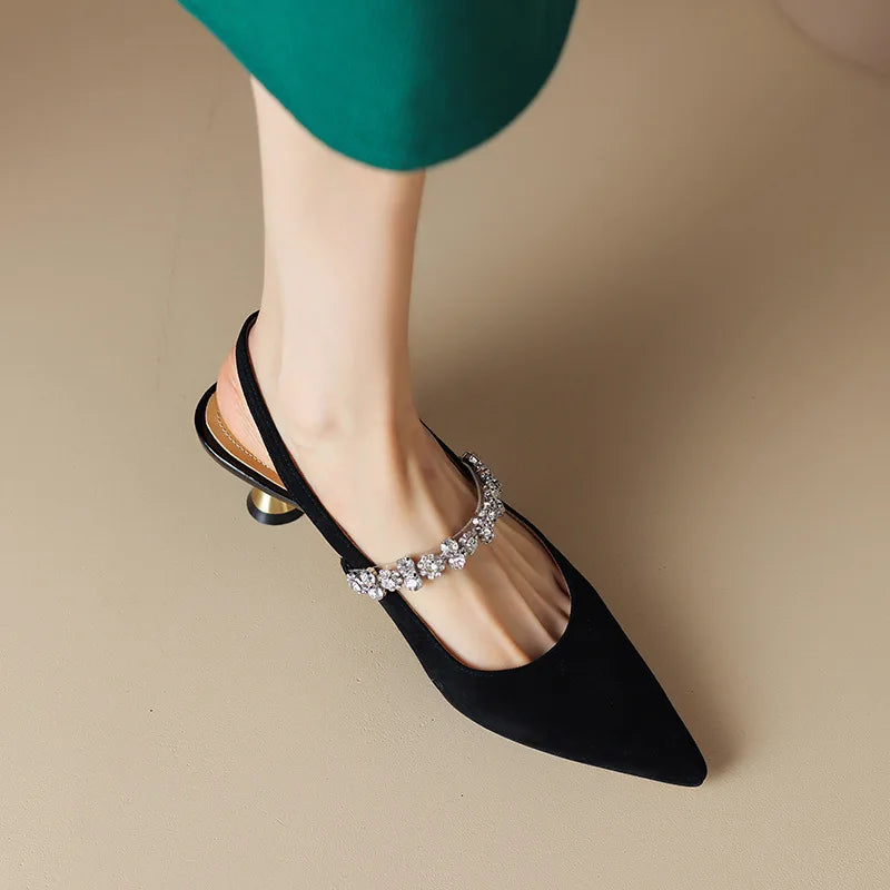 Maribel™ | Crystal Slingback Pumps