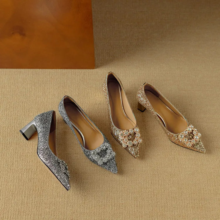 Celeste™ | Crystal Buckle Evening Pumps