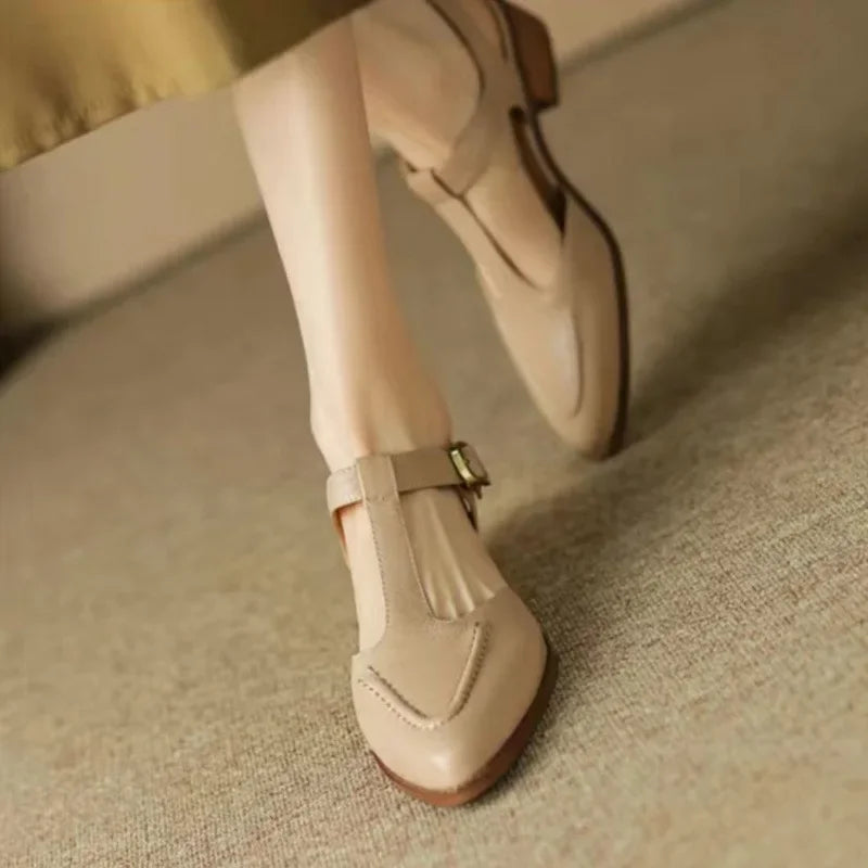 Sabine™ | Bold Buckle Low Heel Shoes