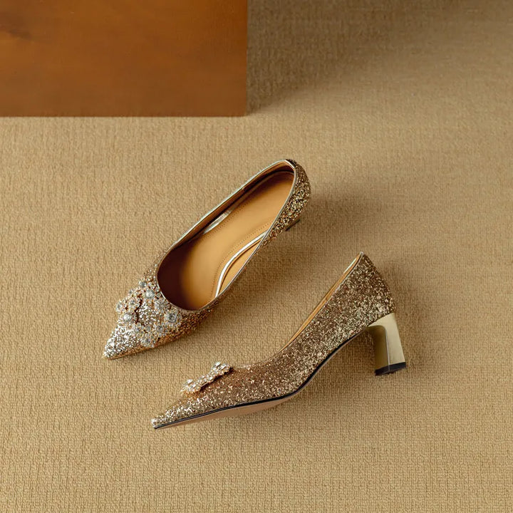 Celeste™ | Crystal Buckle Evening Pumps