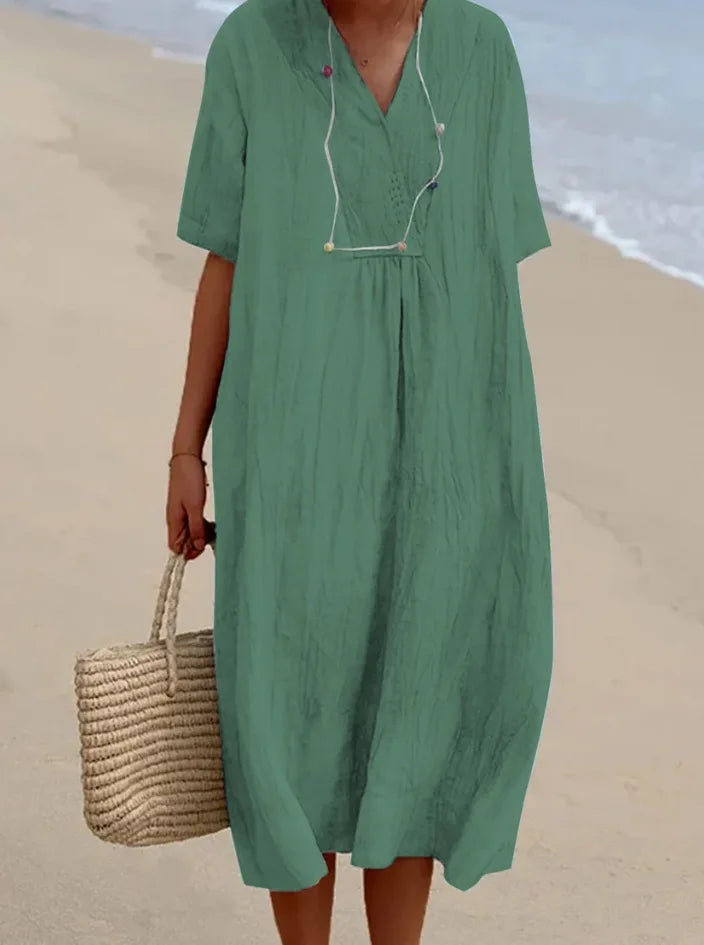 -Silvana™ | Relaxed Textured Maxi Dress-