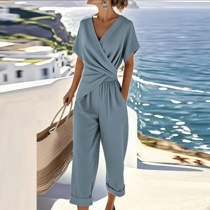 Diane™ | Elegant Wrap-Front Two-Piece Set