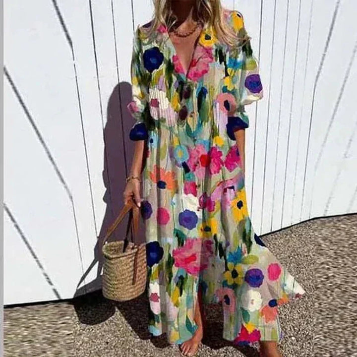 -Soleil™ | Breezy Boho Maxi Dress-
