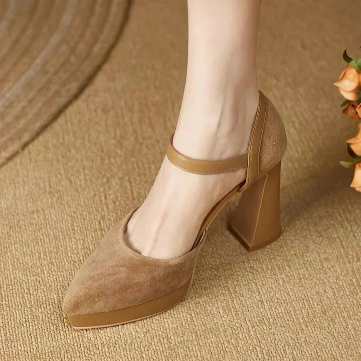 Aveline™ | Ankle Strap Platform Heel Pumps