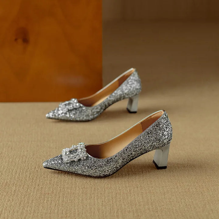 Celeste™ | Crystal Buckle Evening Pumps